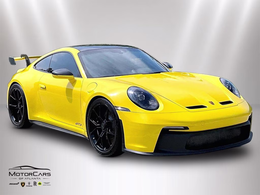2022 Racing Yellow Porsche 911 GT3 Carbon Fiber Roof RWD Coupe