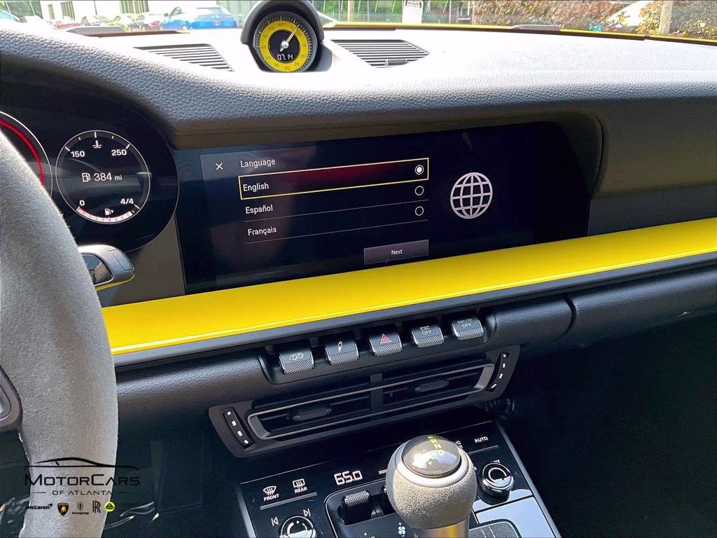 2022 Racing Yellow Porsche 911 GT3 Carbon Fiber Roof RWD Coupe