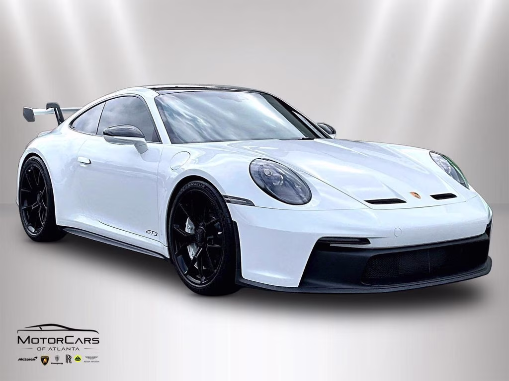 2022 White Porsche 911 GT3 Carbon Fiber Roof RWD Coupe