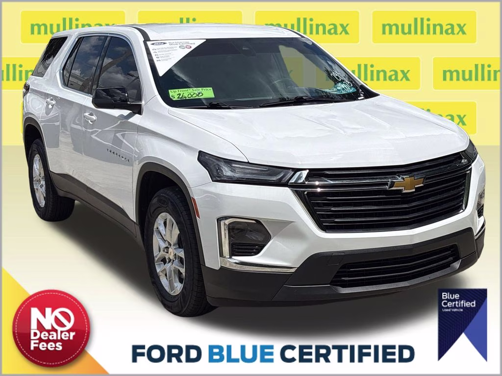 2023 Summit White Chevrolet Traverse LS FWD SUV