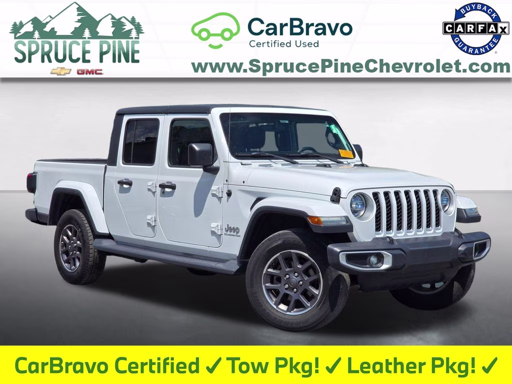 2020 Bright White Clearcoat Jeep Gladiator Overland 4X4 Truck