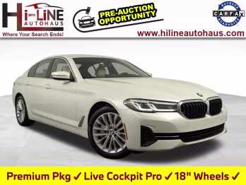 2022 White Metallic BMW 5 Series 530i RWD Sedan