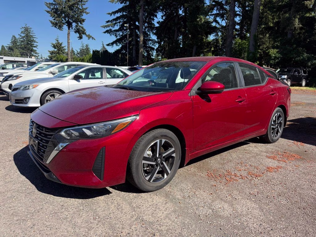 2025 Scarlet Ember Tintcoat Nissan Sentra SV FWD Sedan
