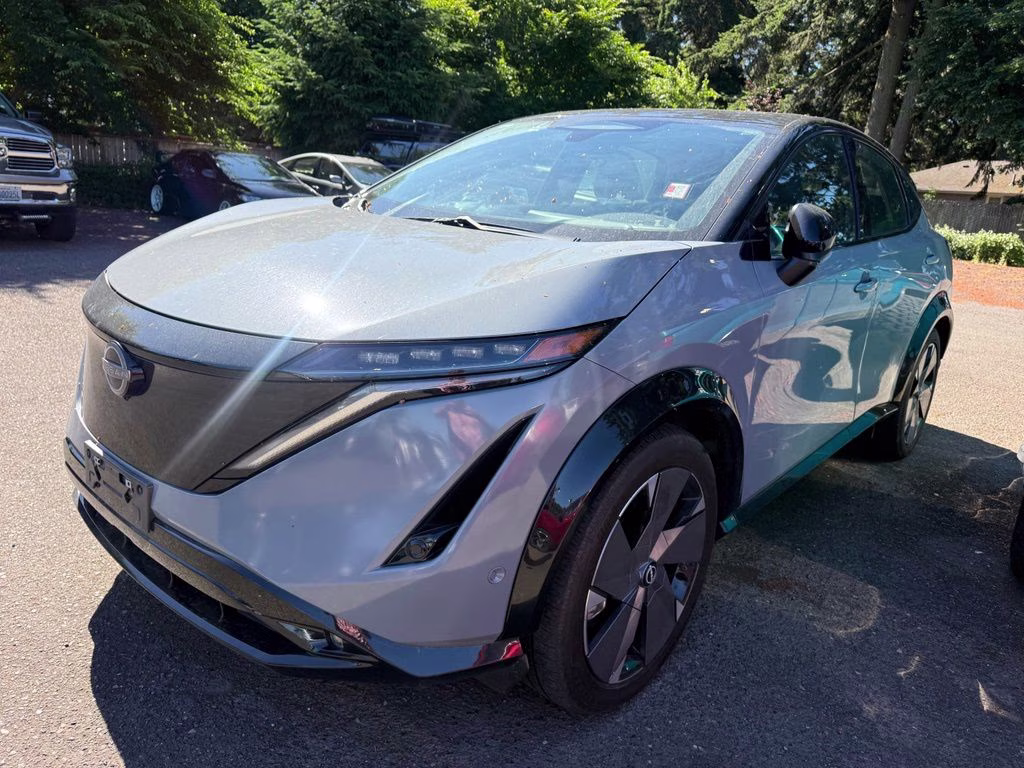 2024 Boulder Gray Pearl/Black Diamond Pearl Nissan ARIYA PLATINUM+ e-4ORCE AWD SUV