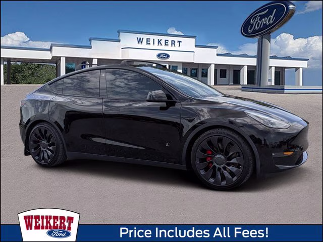 2022 Black Tesla Model Y Performance AWD SUV