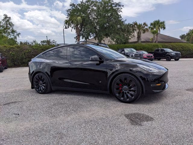 2022 Black Tesla Model Y Performance AWD SUV