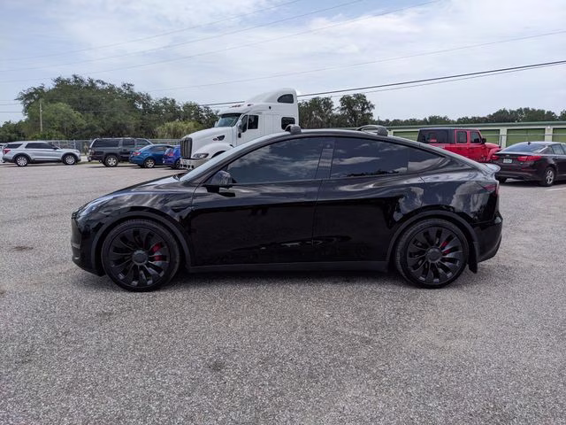 2022 Black Tesla Model Y Performance AWD SUV