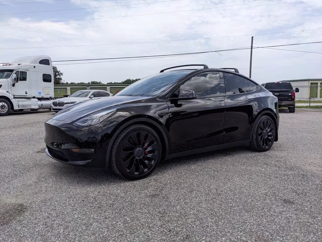 2022 Black Tesla Model Y Performance AWD SUV