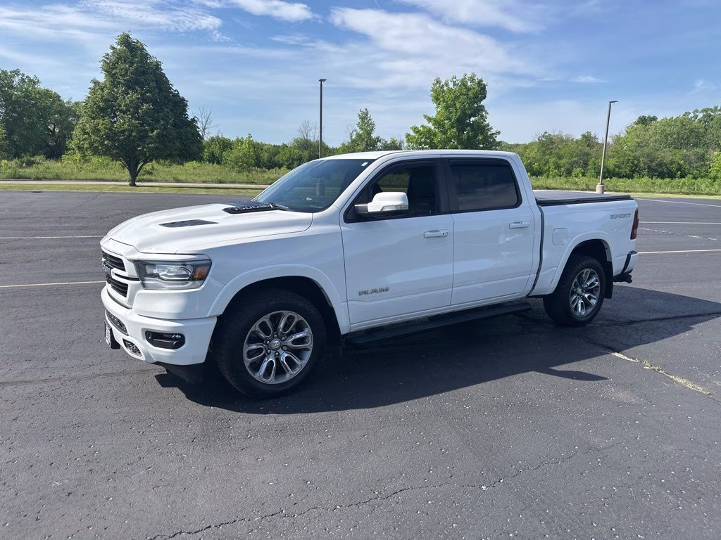 2021 Bright White Clearcoat Ram 1500 Laramie 4X4 Truck