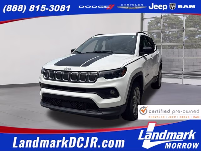 2022 Bright White Clearcoat Jeep Compass Latitude Lux 4X4 SUV