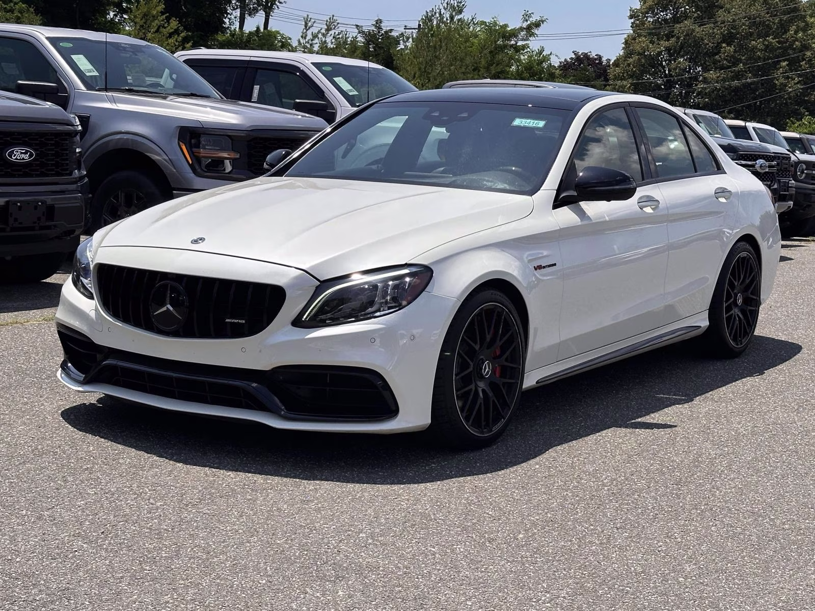 2021 designo Diamond White Metallic Mercedes-Benz C-Class AMG C 63 S Sedan RWD Sedan