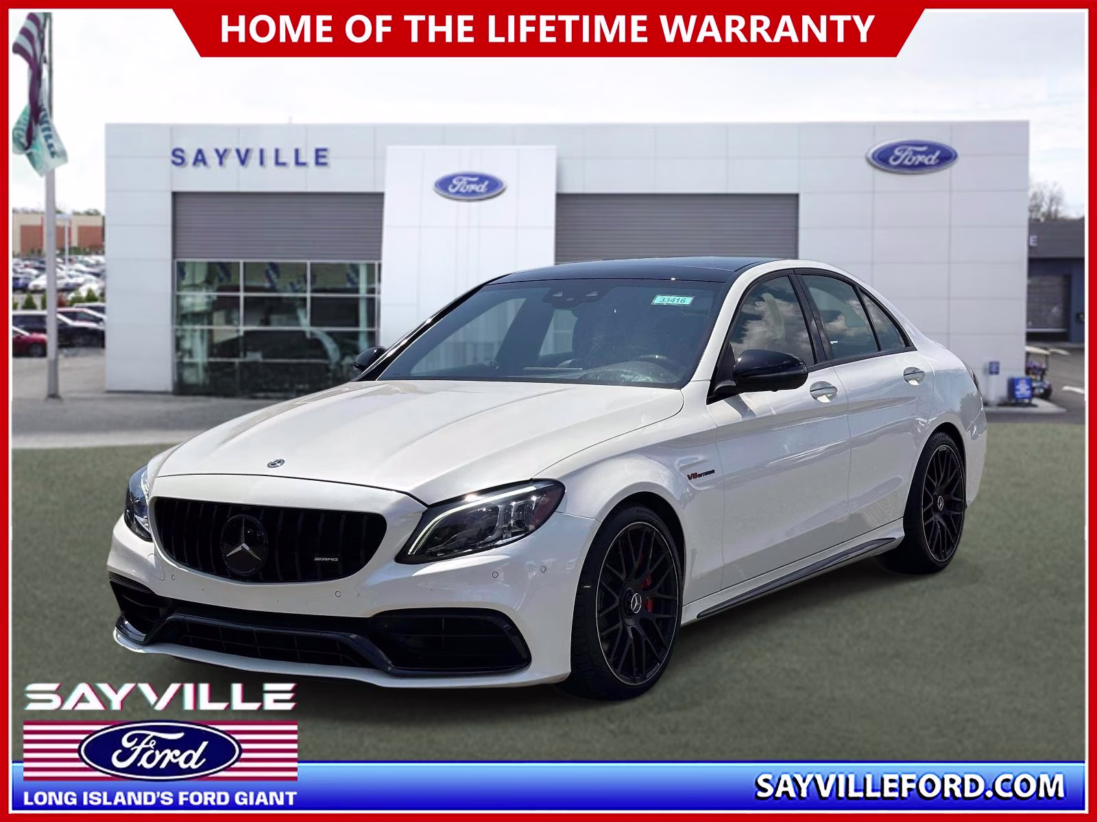 2021 designo Diamond White Metallic Mercedes-Benz C-Class AMG C 63 S Sedan RWD Sedan