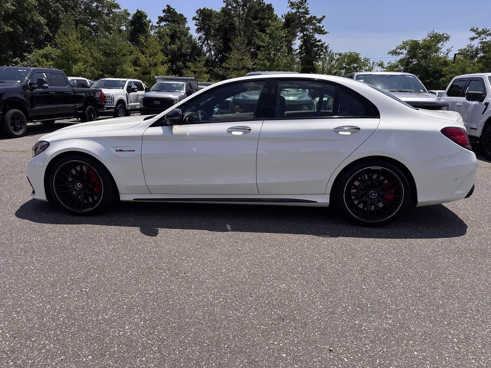 2021 designo Diamond White Metallic Mercedes-Benz C-Class AMG C 63 S Sedan RWD Sedan