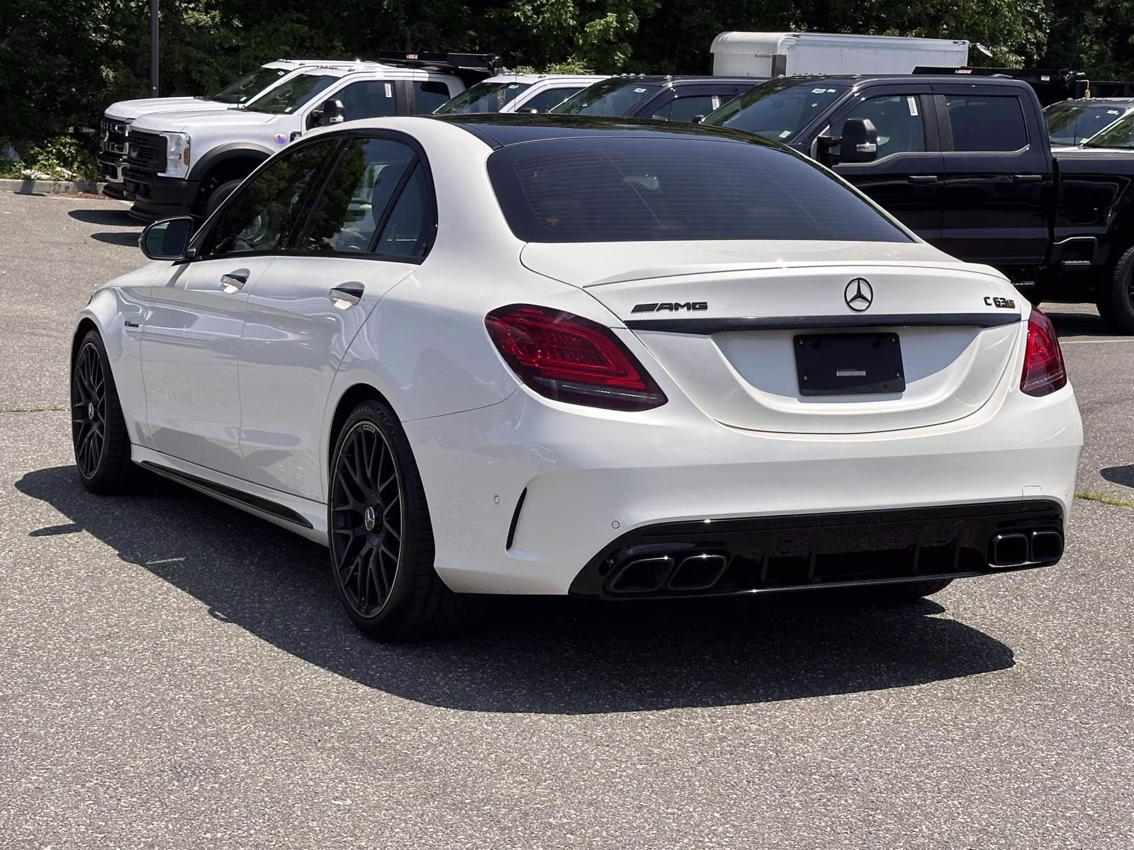 2021 designo Diamond White Metallic Mercedes-Benz C-Class AMG C 63 S Sedan RWD Sedan