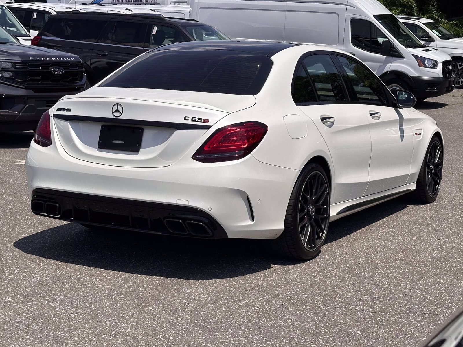 2021 designo Diamond White Metallic Mercedes-Benz C-Class AMG C 63 S Sedan RWD Sedan