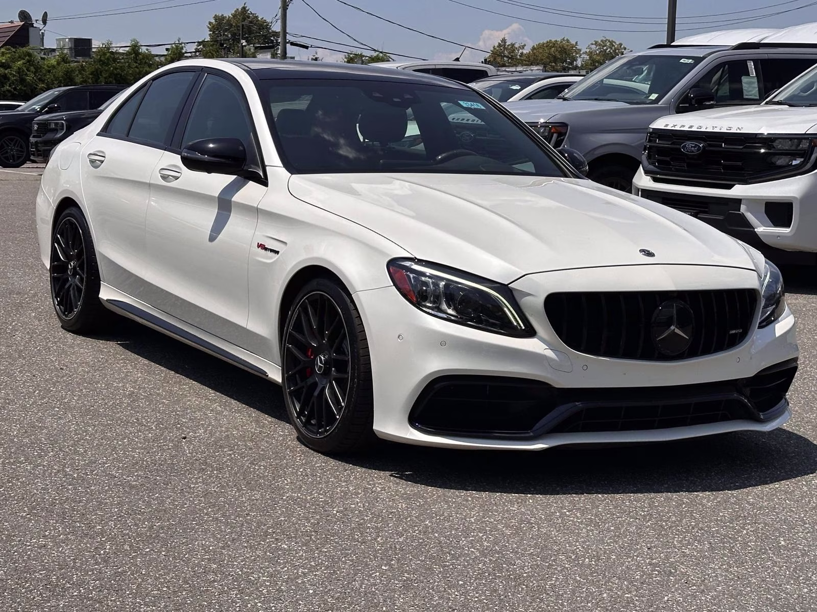 2021 designo Diamond White Metallic Mercedes-Benz C-Class AMG C 63 S Sedan RWD Sedan