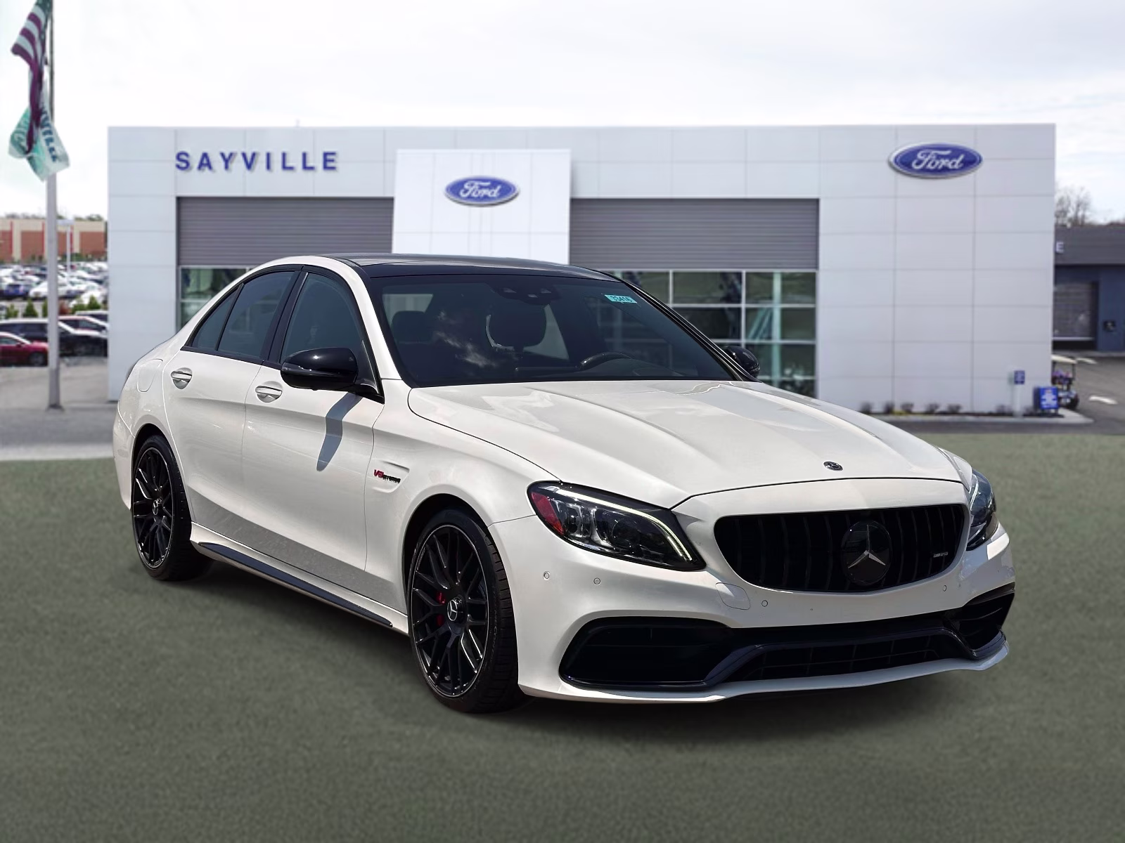 2021 designo Diamond White Metallic Mercedes-Benz C-Class AMG C 63 S Sedan RWD Sedan