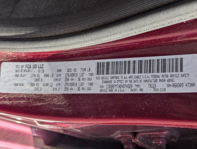 2019 Delmonico Red Pearlcoat Ram 1500 Big Horn 4X4 Truck
