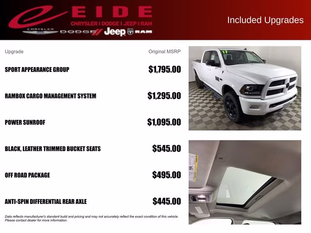 2017 Bright White Clearcoat Ram 2500 Laramie 4X4 Truck