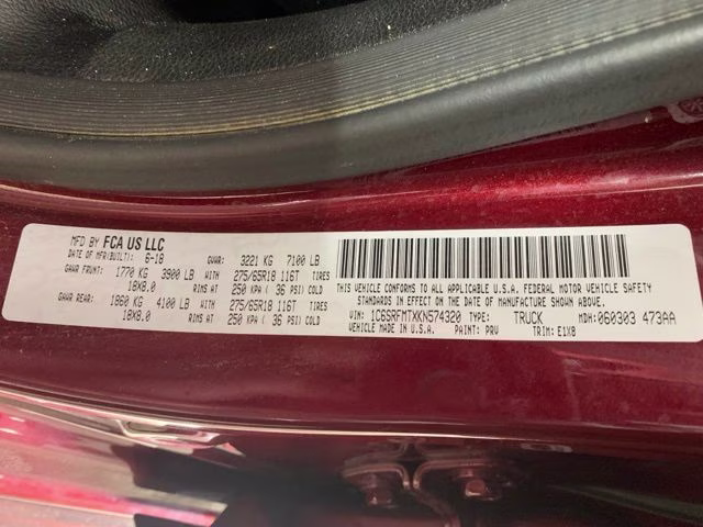 2019 Delmonico Red Pearlcoat Ram 1500 Big Horn 4X4 Truck