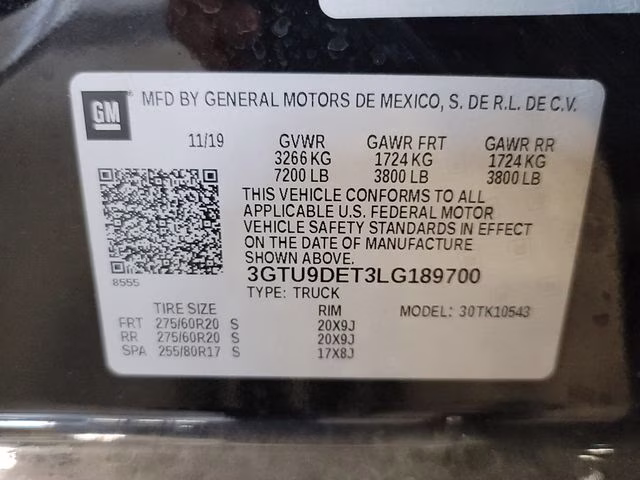 2020 Onyx Black GMC Sierra 1500 SLT 4X4 Truck