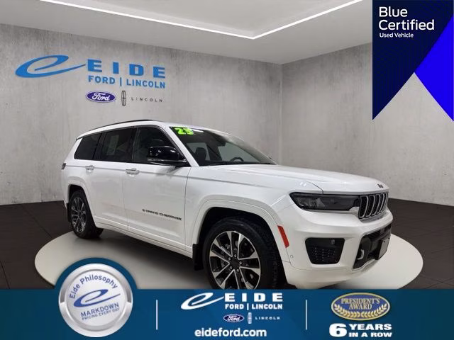 2023 Bright White Clearcoat Jeep Grand Cherokee L Overland 4X4 SUV