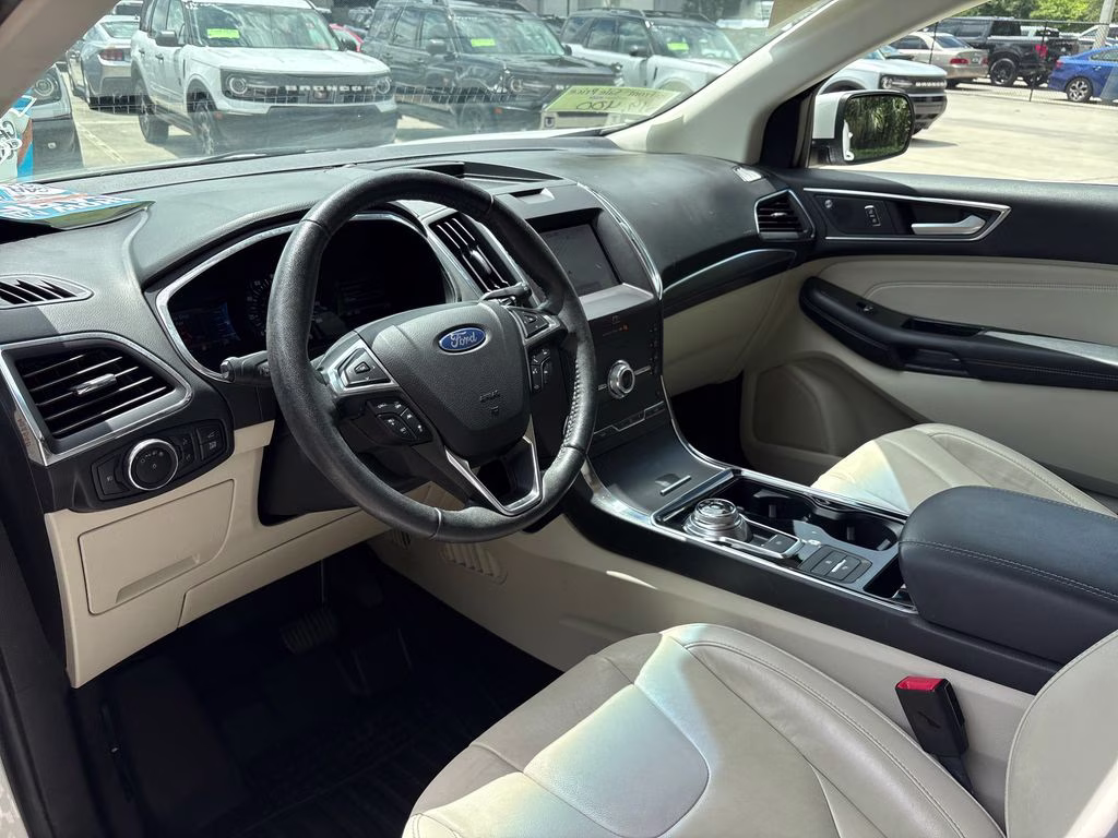 2020 White Metallic Ford Edge Titanium FWD SUV
