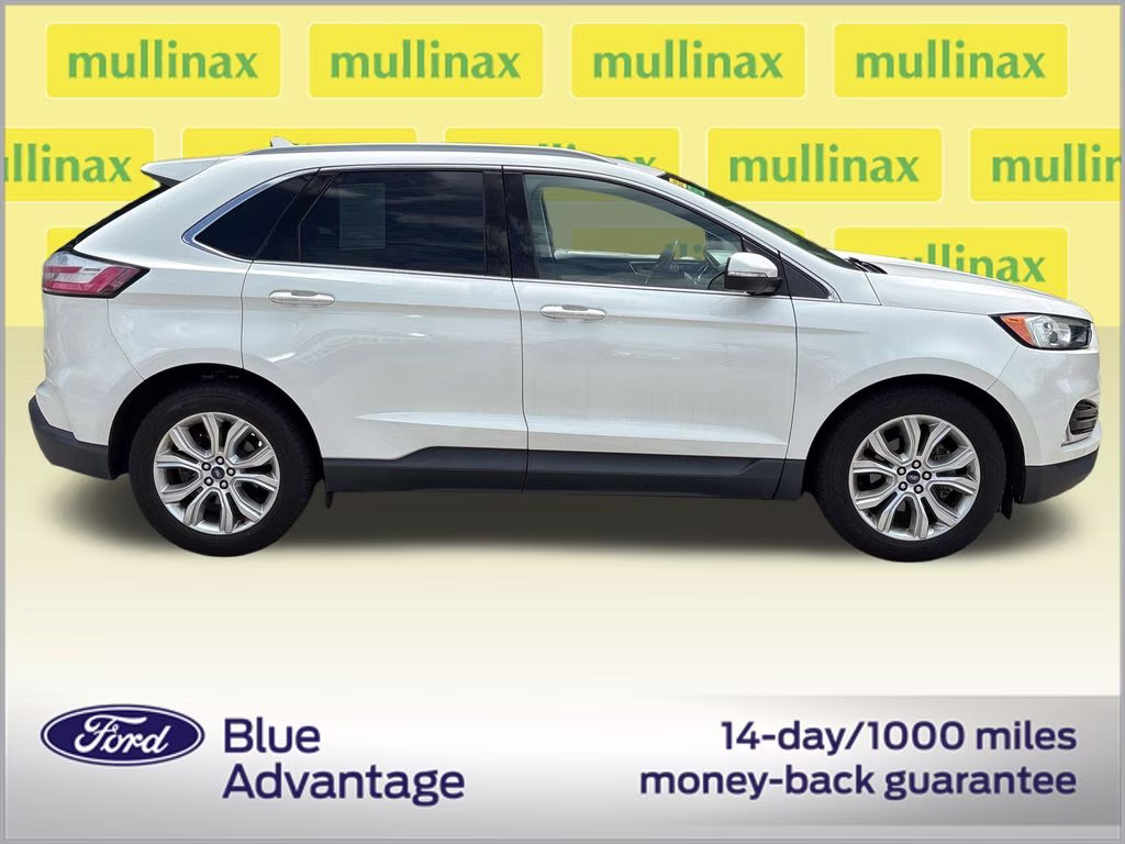 2020 White Metallic Ford Edge Titanium FWD SUV