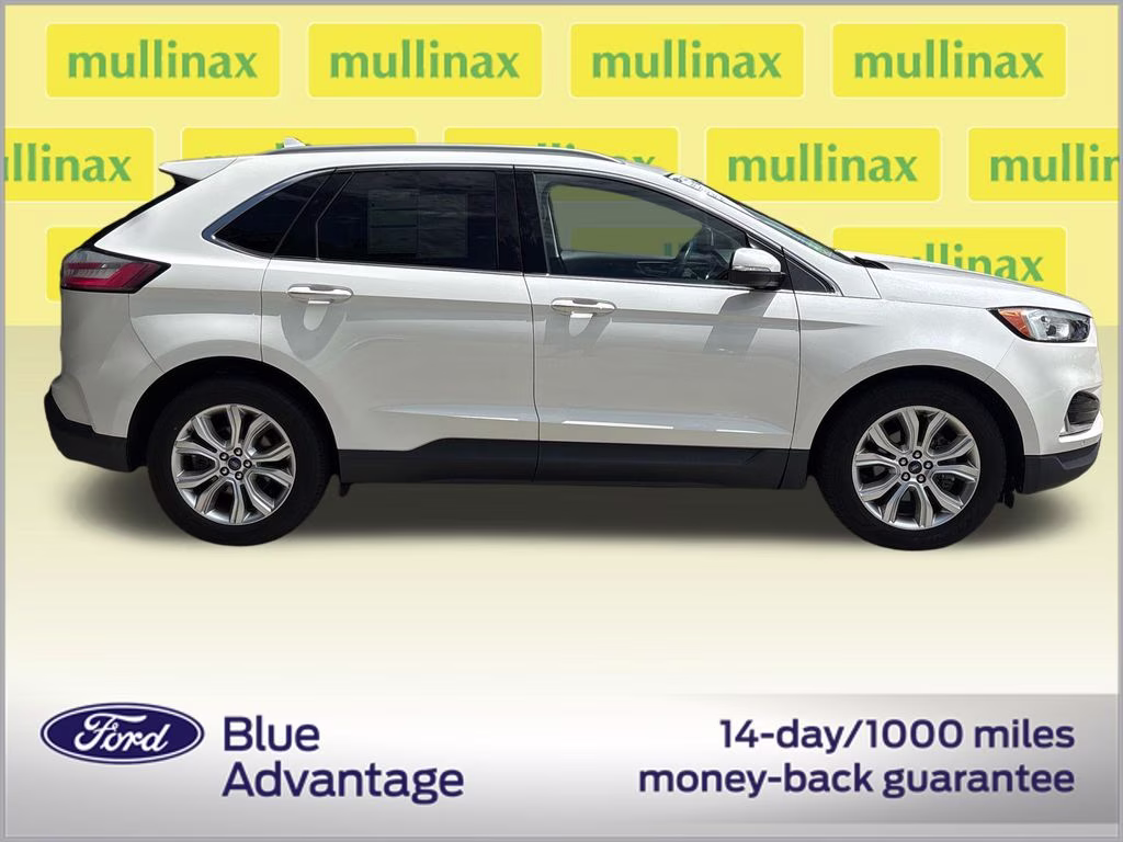 2020 White Metallic Ford Edge Titanium FWD SUV