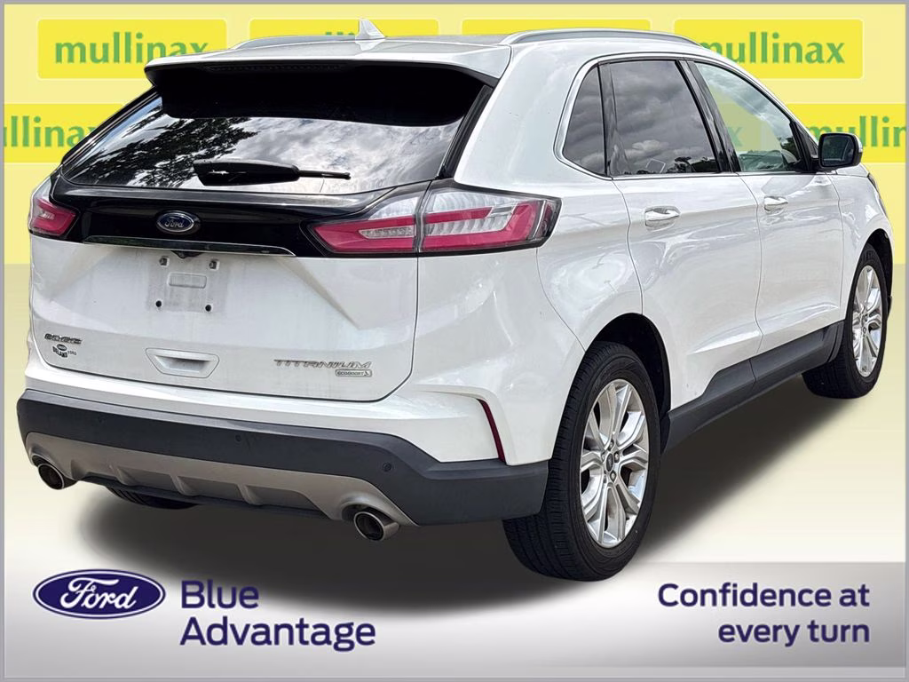 2020 White Metallic Ford Edge Titanium FWD SUV