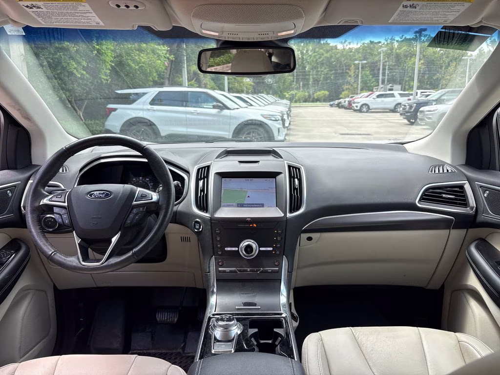 2020 White Metallic Ford Edge Titanium FWD SUV
