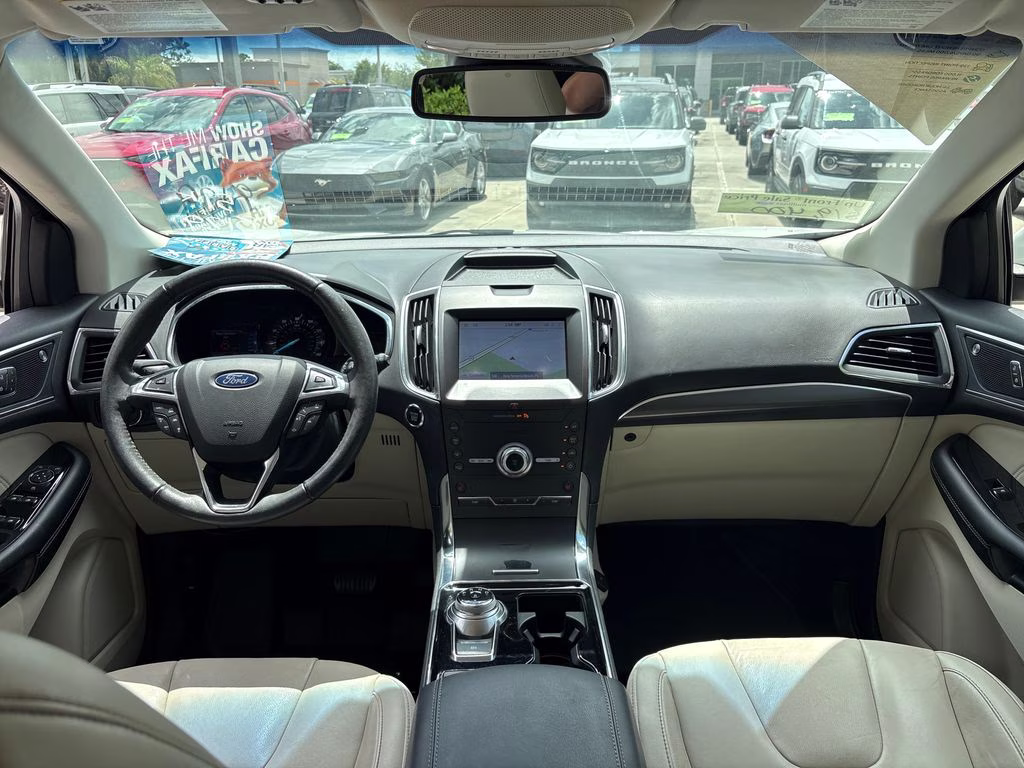 2020 White Metallic Ford Edge Titanium FWD SUV