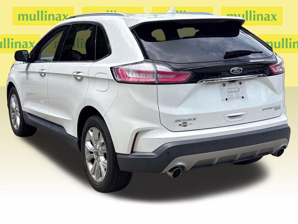 2020 White Metallic Ford Edge Titanium FWD SUV