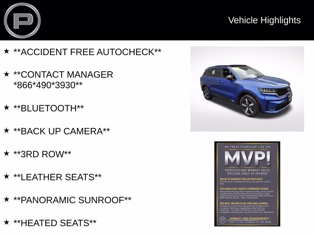 2021 Sapphire Blue Kia Sorento S FWD SUV