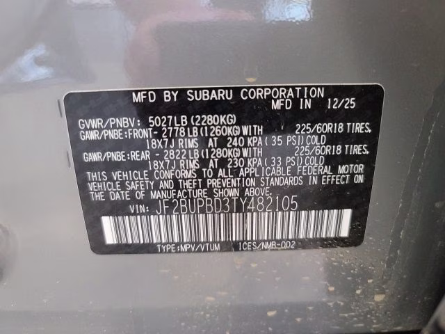 2026 River Rock Pearl Subaru Outback Premium AWD SUV