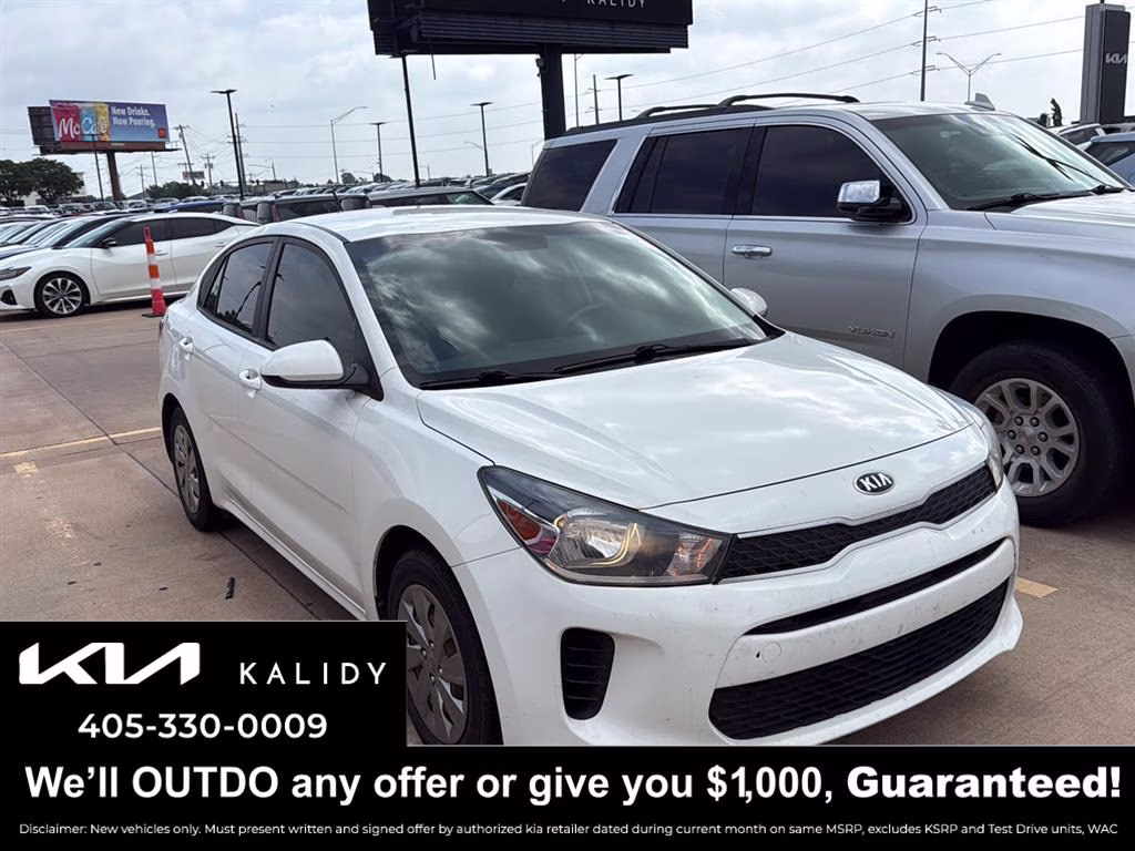 2020 Clear White Kia Rio S FWD Sedan