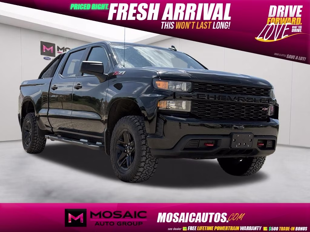 2022 Black Chevrolet Silverado 1500 LTD Custom Trail Boss 4X4 Truck