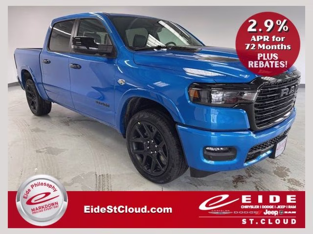 2026 Hydro Blue Pearlcoat Ram 1500 Laramie Night Edition 4X4 Truck