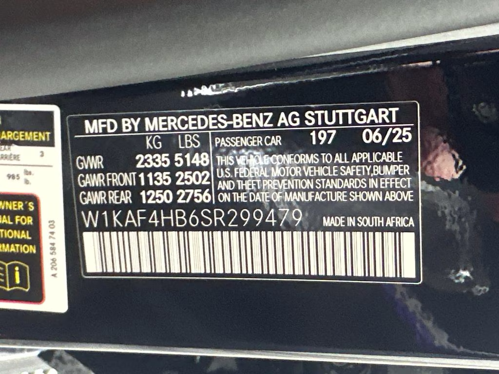 2025 Obsidian Black Metallic Mercedes-Benz C-Class C 300 AWD Sedan