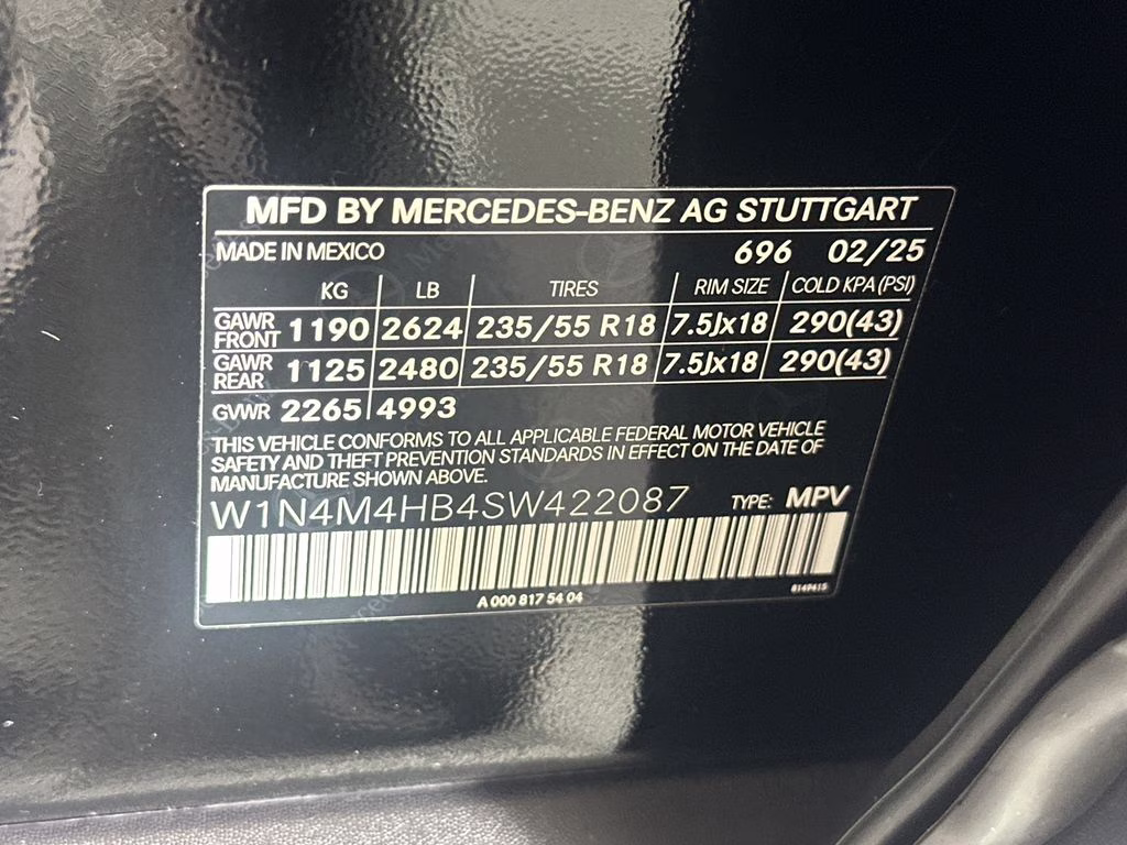 2025 Night Black Mercedes-Benz GLB GLB 250 AWD SUV