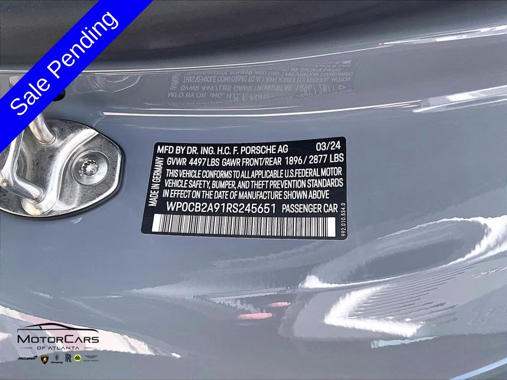 2024 Arctic Grey Porsche 911 Carrera S Convertible