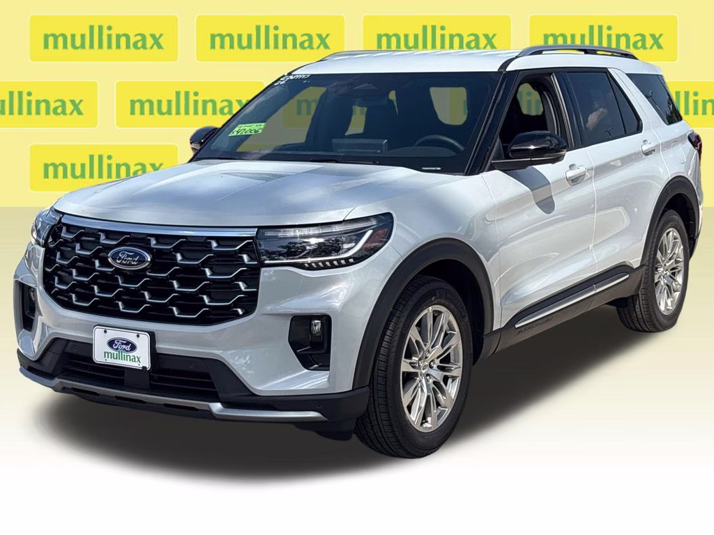 2026 Space White Metallic Ford Explorer Platinum RWD SUV