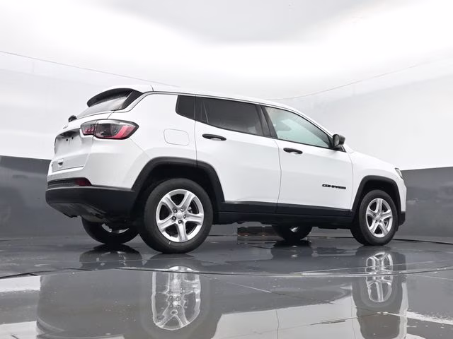 2023 Bright White Clearcoat Jeep Compass Sport 4X4 SUV