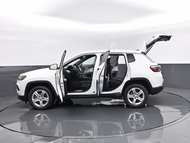 2023 Bright White Clearcoat Jeep Compass Sport 4X4 SUV