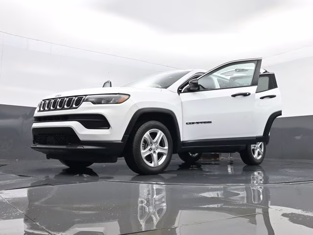 2023 Bright White Clearcoat Jeep Compass Sport 4X4 SUV