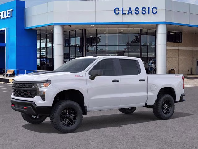 2026 Summit White Chevrolet Silverado 1500 Custom Trail Boss 4X4 Truck