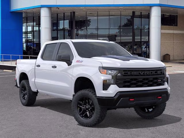 2026 Summit White Chevrolet Silverado 1500 Custom Trail Boss 4X4 Truck