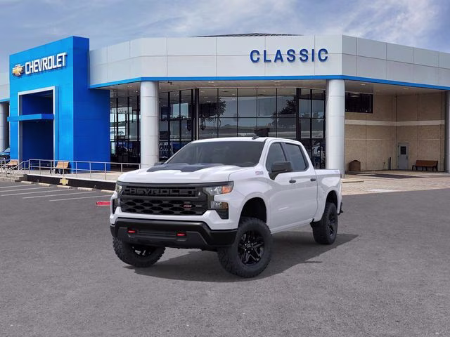 2026 Summit White Chevrolet Silverado 1500 Custom Trail Boss 4X4 Truck