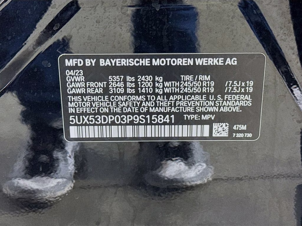 2023 Black Sapphire Metallic BMW X3 xDrive30i AWD SUV
