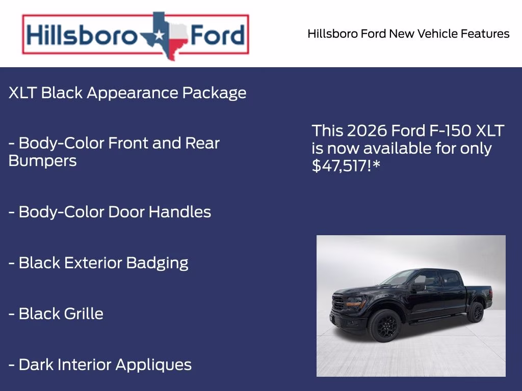 2026 Agate Black Metallic Ford F-150 XLT RWD Truck